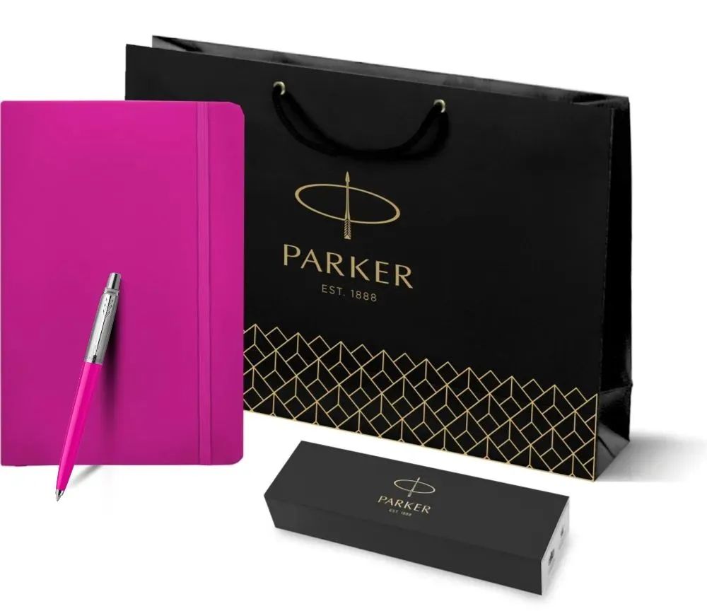 

Подарочный набор: Ручка Parker Jotter Originals Magenta, Ежедневник недатированный розовый