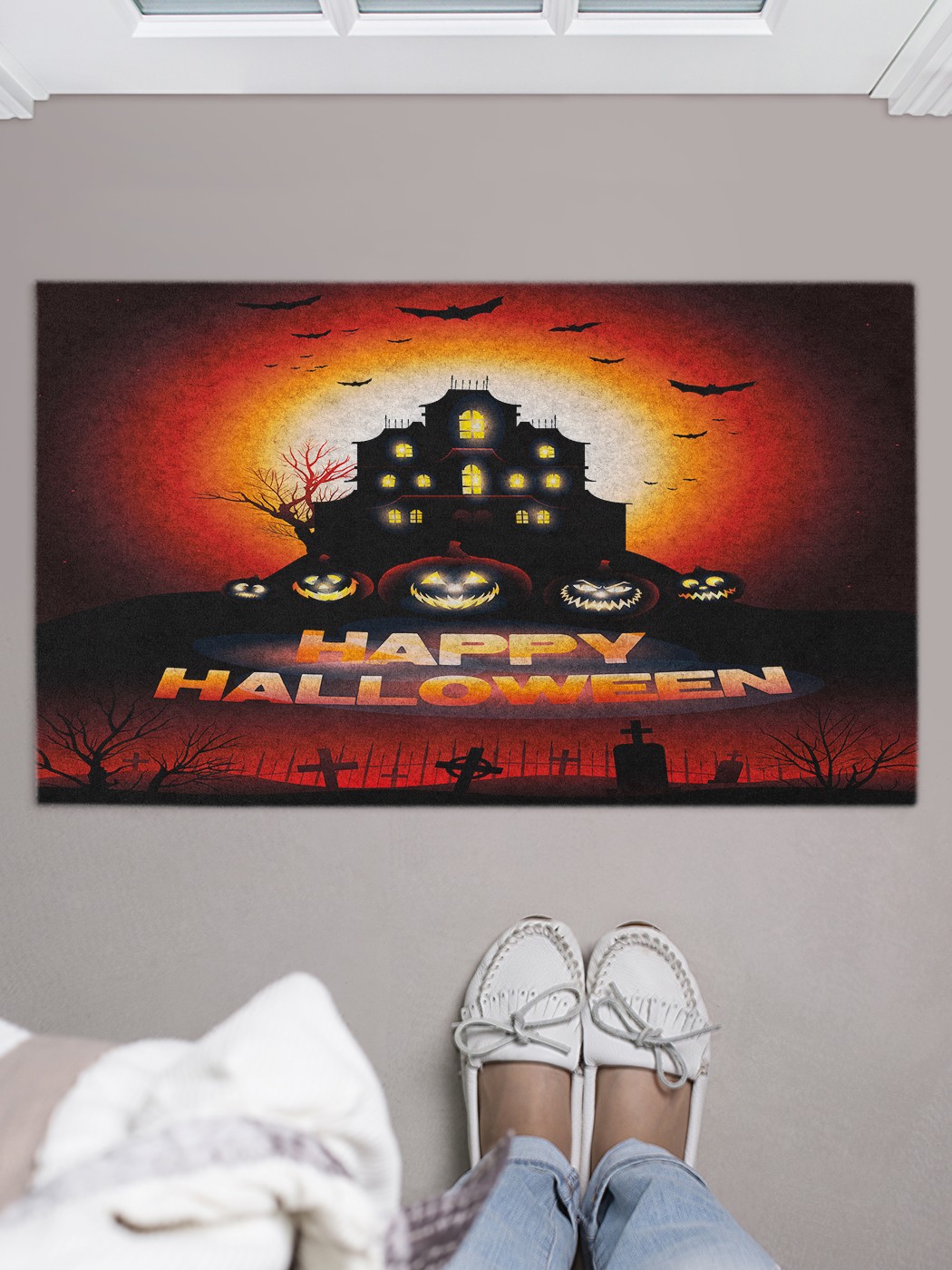 

door_36689 Придверный коврик в прихожую для обуви, на резиновой основе, 75x45 см