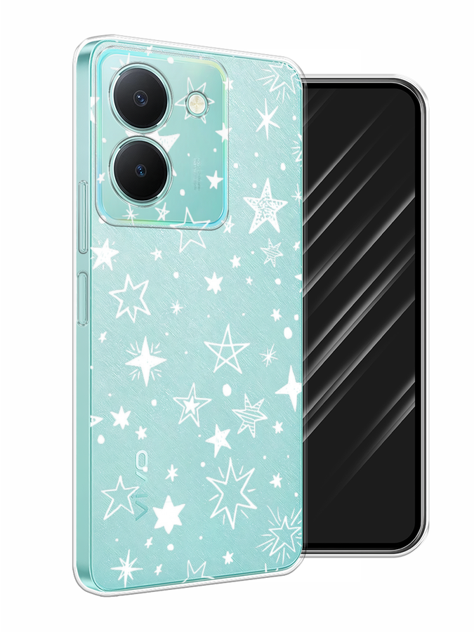 

Чехол Awog на Vivo Y36 "Звездочки графика белая", Прозрачный;белый, 268950-7