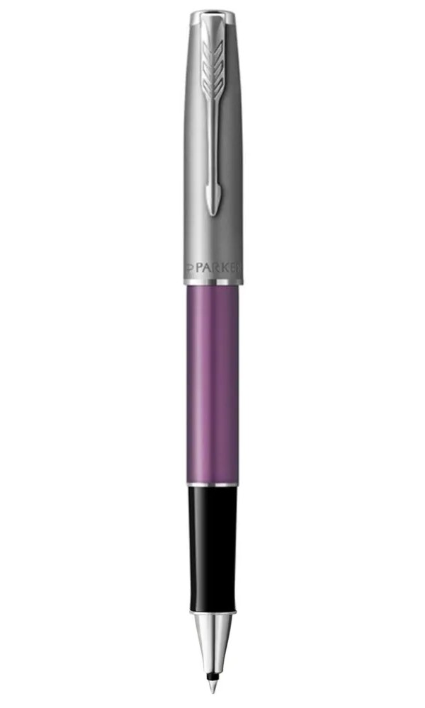 Ручка-роллер Parker Sonnet Essentials Violet SB Steel CT, цвет чернил black, перо: F, в по