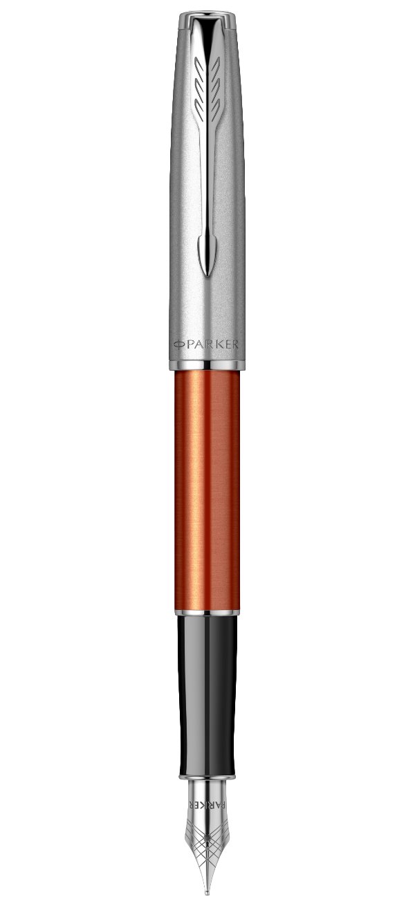 

Перьевая ручка Parker Sonnet Essentials Orange SB Steel CT перо: F цвет чернил черный