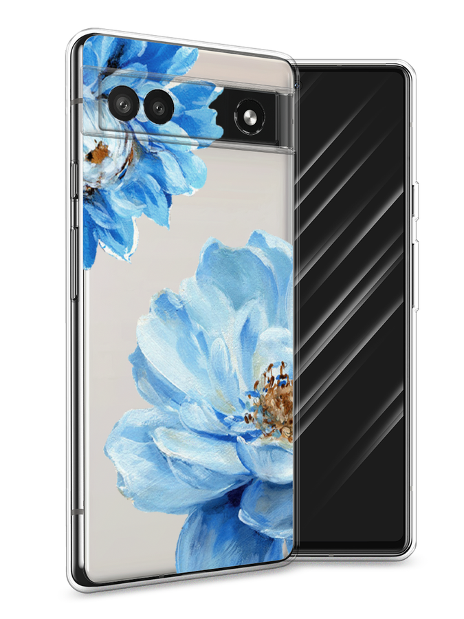 

Чехол Awog на Google Pixel 6A "Голубые клематисы", Разноцветный, 271150-8