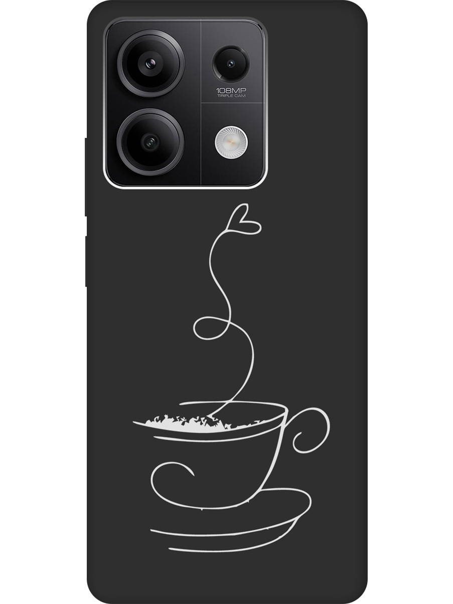 

Силиконовый чехол на Xiaomi Redmi Note 13 5g с рисунком "Coffee Love W" Soft Touch черный, Черный;белый, 20012077