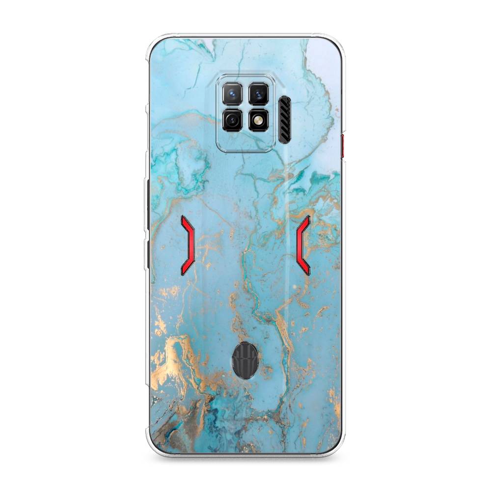 

Чехол Awog на ZTE Nubia Red Magic 7 Pro Голубой мрамор рисунок", Разноцветный, 136050-3
