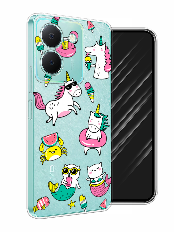 

Чехол Awog на Vivo Y36 "На отдыхе", Белый;бирюзовый;розовый, 268950-2