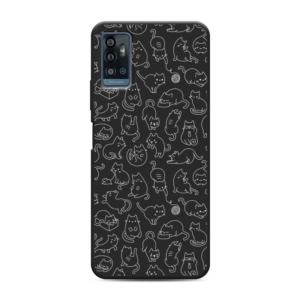 

Чехол Awog на ZTE Blade A71 / ЗТЕ Блэйд A71 "Шкодливые котики", Разноцветный, 134452-1
