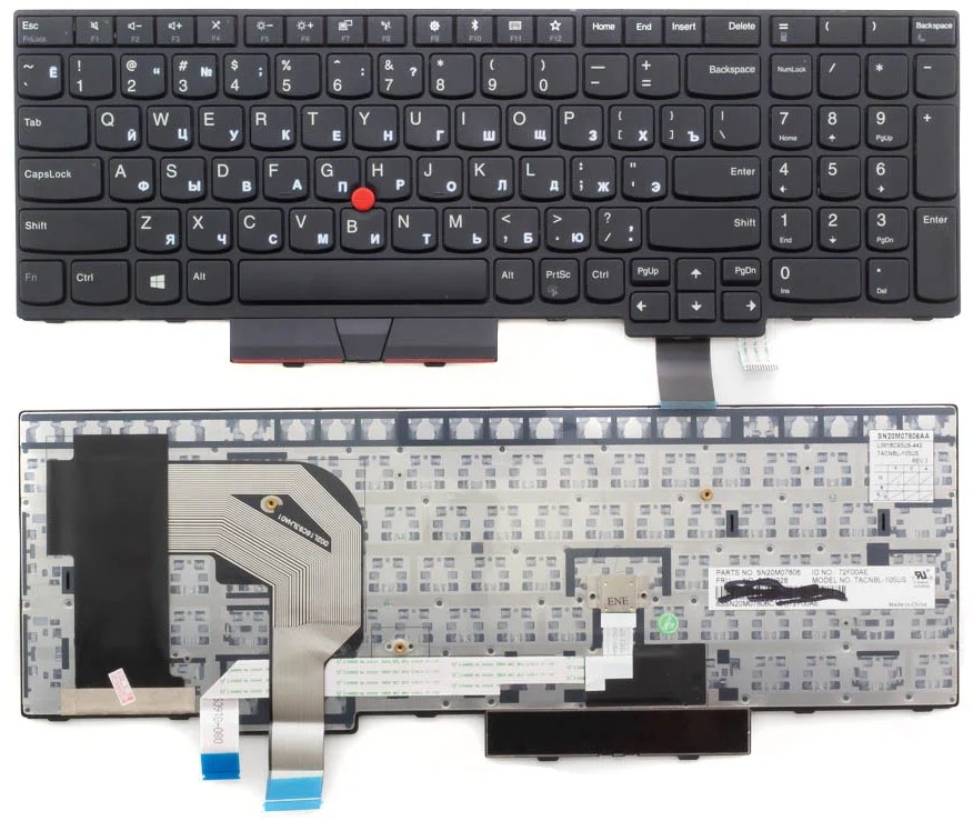 

Клавиатура OEM для ноутбука Lenovo ThinkPad T570, T580, P51S, для Lenovo ThinkPad T570, T580, P51S, p/n: 20L9, 20LA