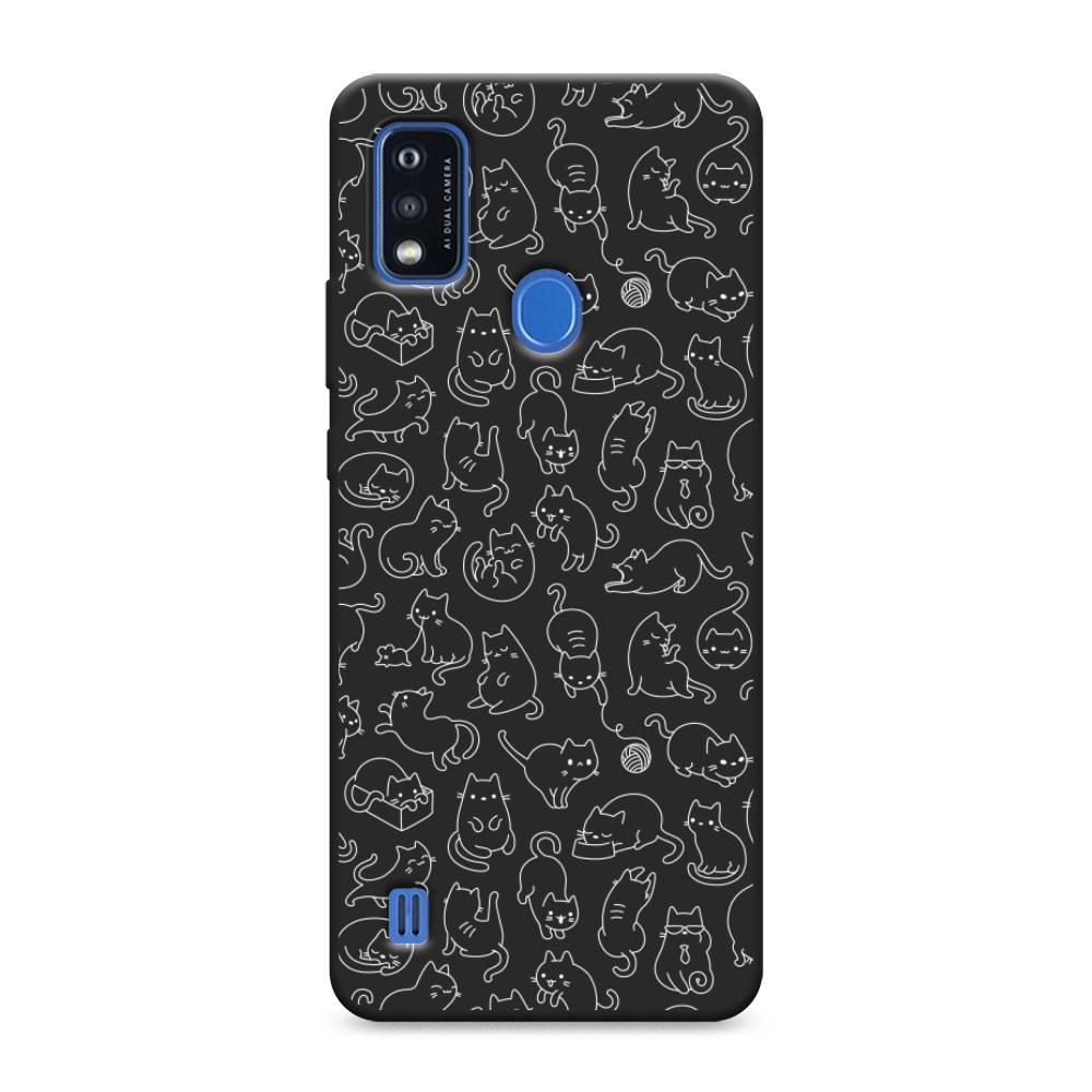 

Чехол Awog на ZTE Blade A51 / ЗТЕ Блэйд A51 "Шкодливые котики", Разноцветный, 134552-1
