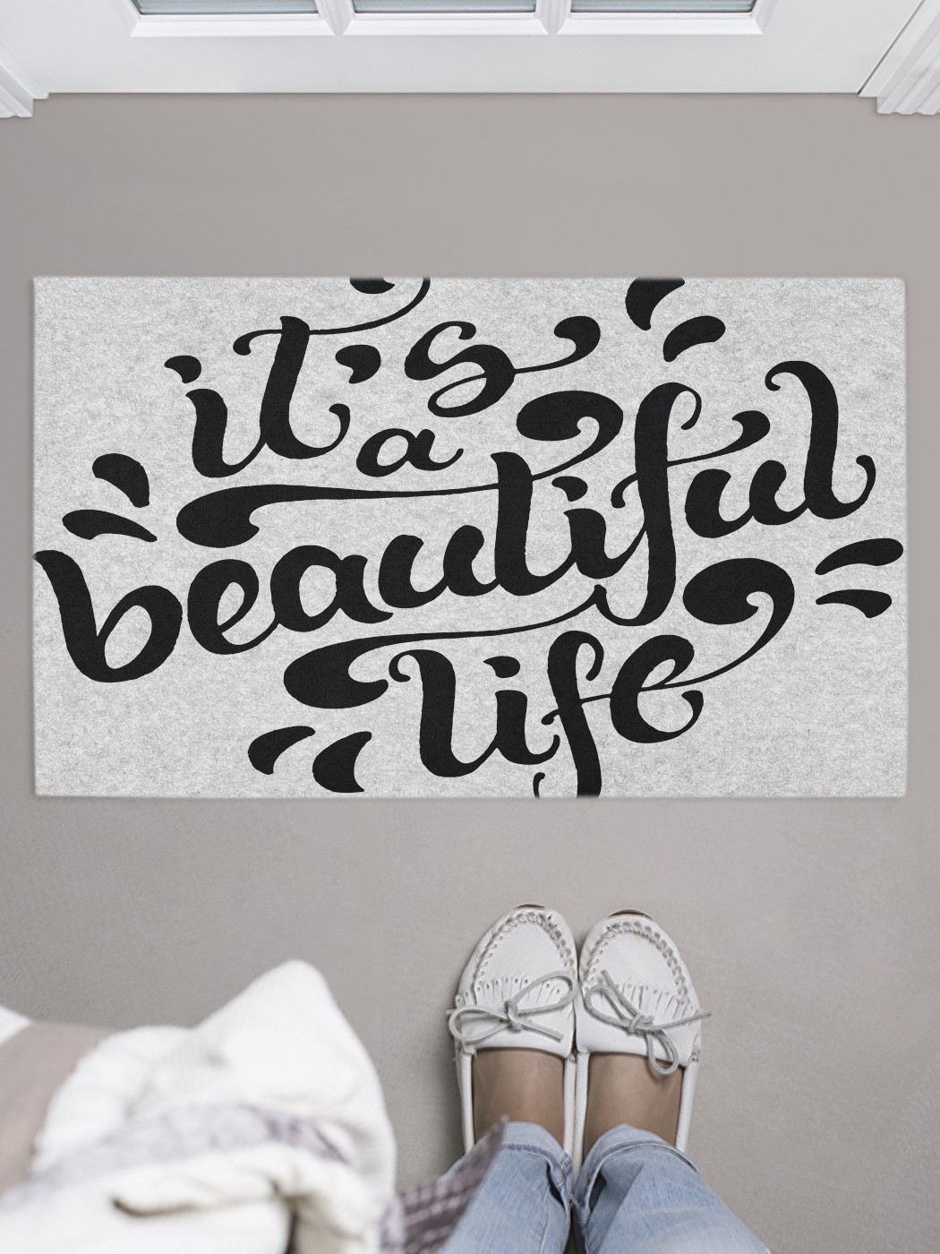 

door_36564 Придверный коврик в прихожую для обуви, на резиновой основе, 75x45 см