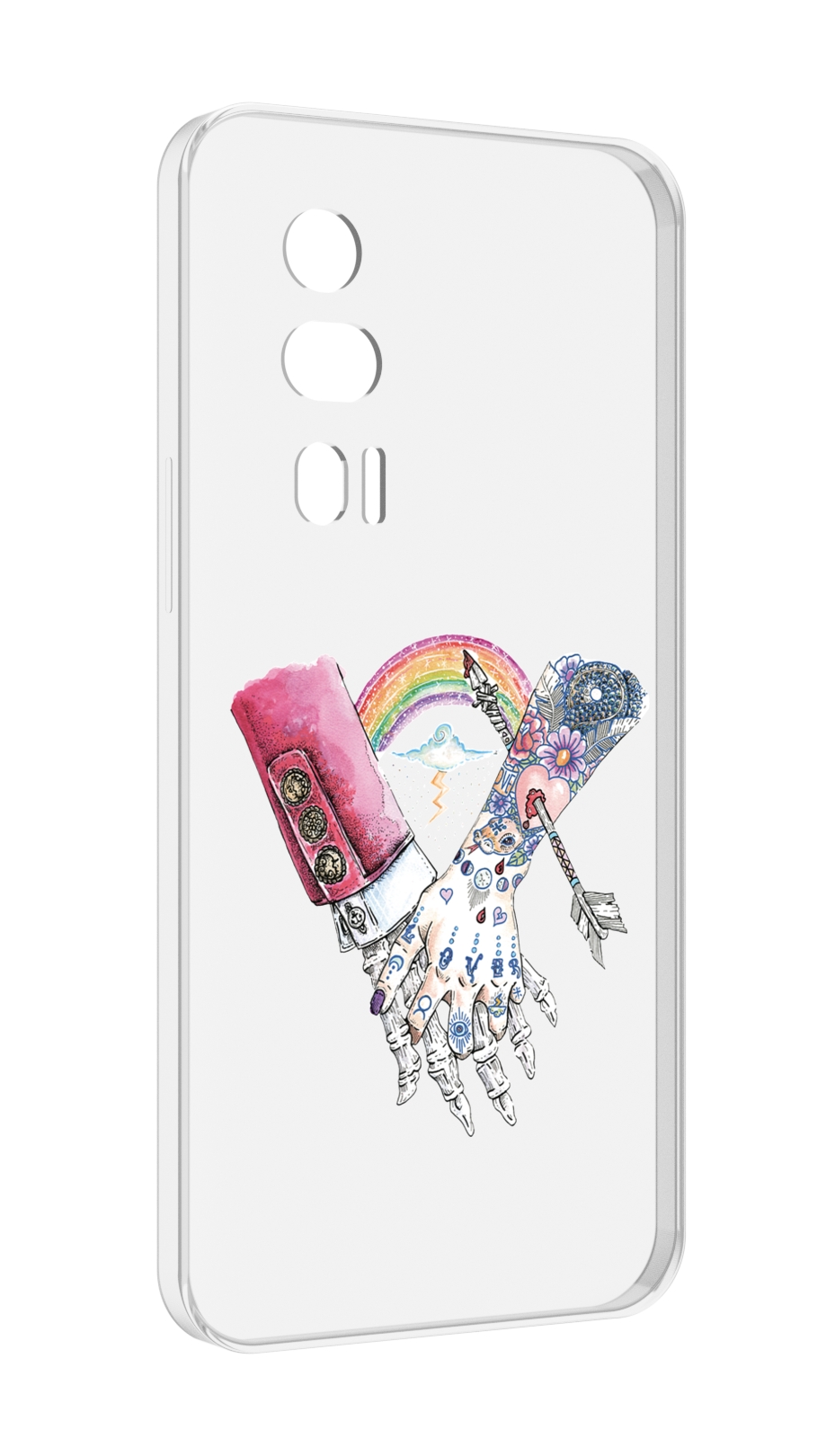 

Чехол MyPads абстракция руки в татуировках для Xiaomi Redmi K60 противоударный, Tocco