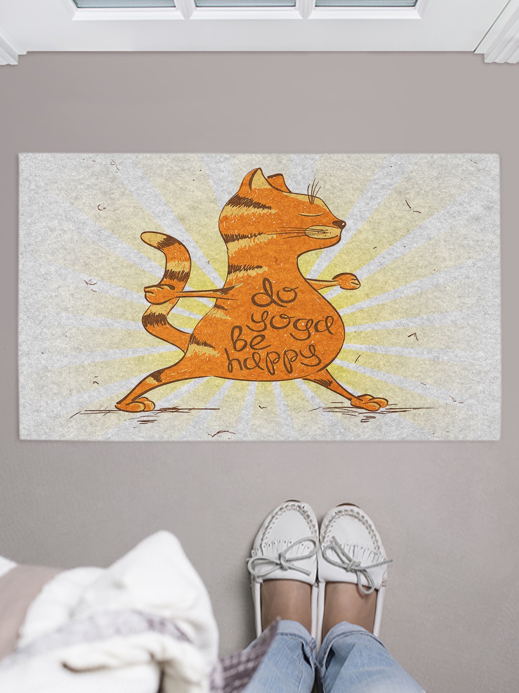 

door_36562 Придверный коврик в прихожую для обуви, на резиновой основе, 75x45 см