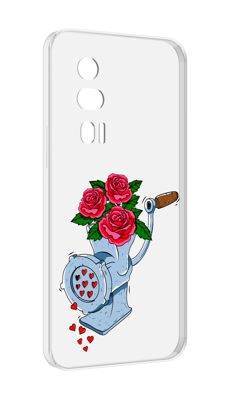 

Чехол MyPads Цветочные сердца для Xiaomi Redmi K60 противоударный, Tocco