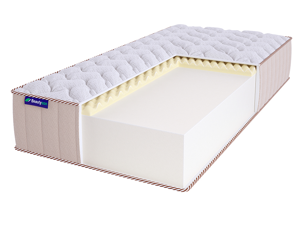 

Матрас Beautyson Roll Foam 21 Massage Lux 140х200, Бежевый;белый;серый;серебристый, Roll Foam 21 Massage Lux