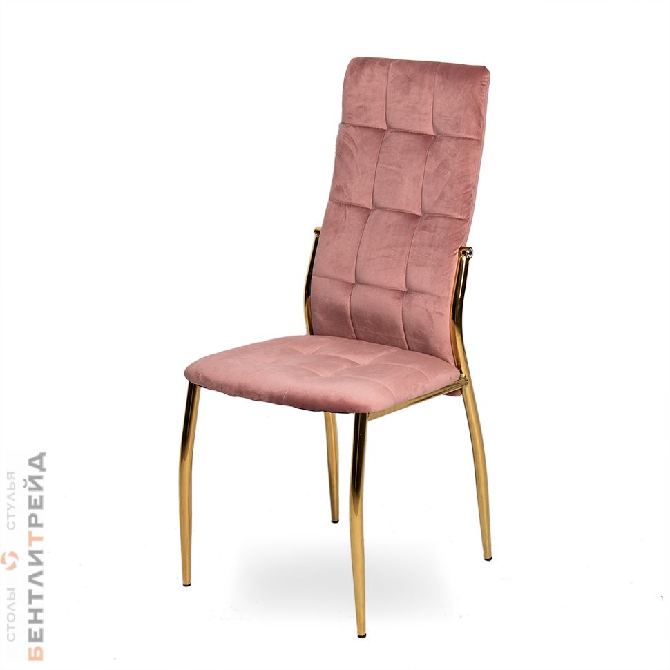 фото Стул b-trade lh-68 antique pink (uf910-08)/gold (бархат)