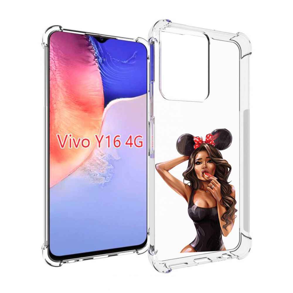 

Чехол MyPads девушка-с-грейпфрутом женский для Vivo Y16 4G/ Vivo Y02S, Прозрачный, Tocco