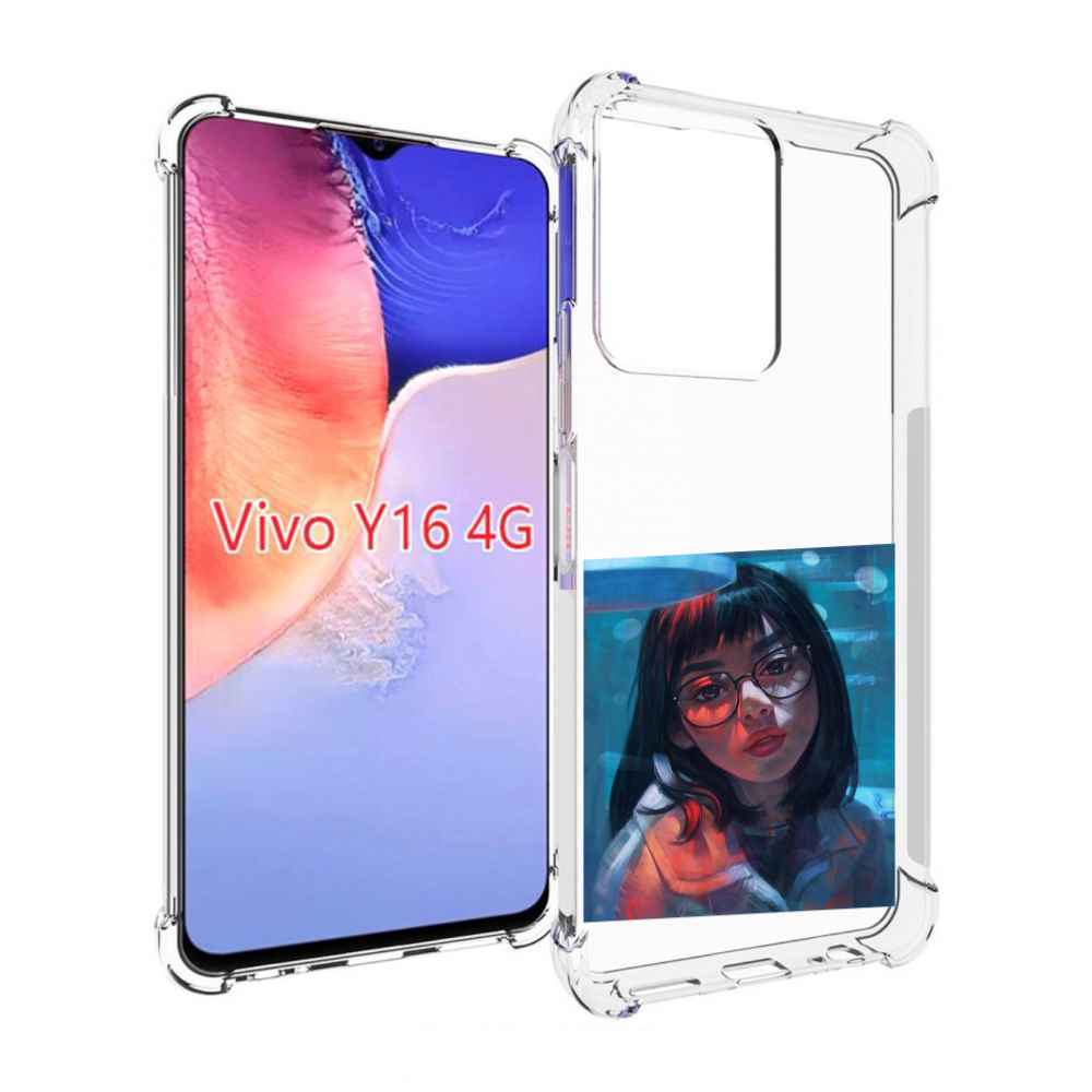 

Чехол MyPads девушка-под-красным-светом для Vivo Y16 4G/ Vivo Y02S, Прозрачный, Tocco