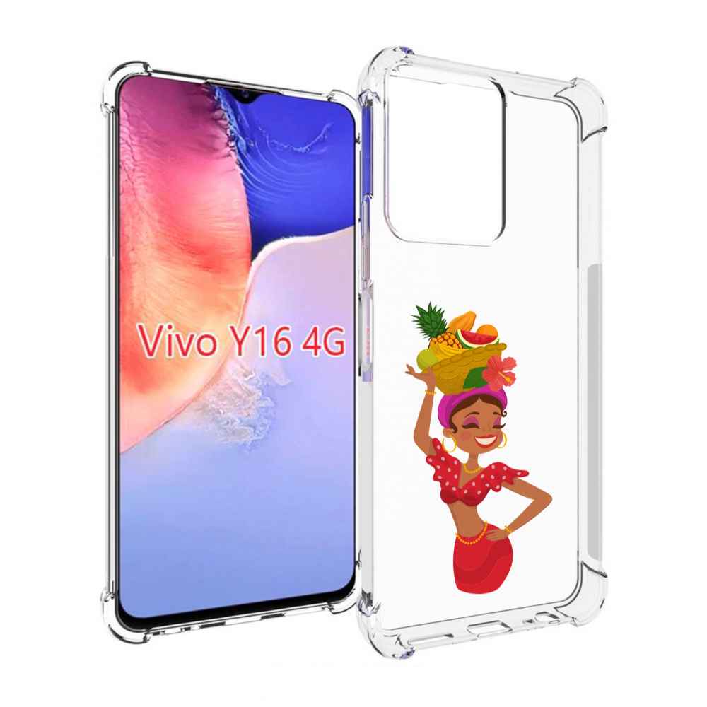 

Чехол MyPads девушка-мулатка для Vivo Y16 4G/ Vivo Y02S, Прозрачный, Tocco
