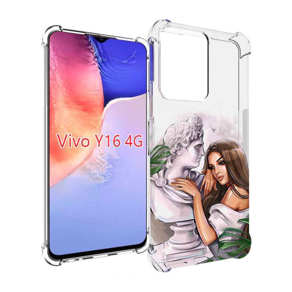 

Чехол MyPads девушка-модель-со-статуей женский для Vivo Y16 4G/ Vivo Y02S, Прозрачный, Tocco