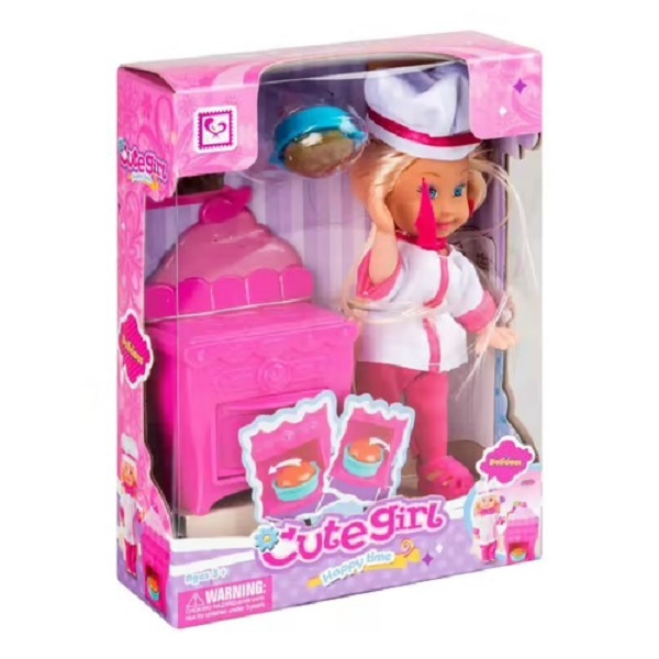 

Игровой набор Cute girl Кухня с куклой и духовкой