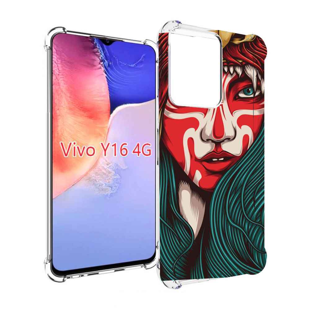 

Чехол MyPads девушка-в-маскировке для Vivo Y16 4G/ Vivo Y02S, Прозрачный, Tocco