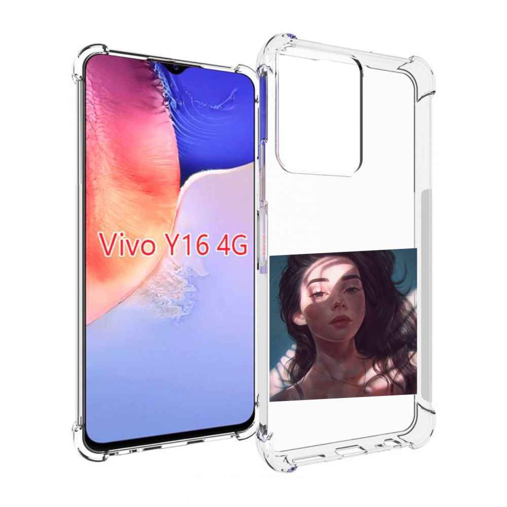 

Чехол MyPads девушка-в-лучах женский для Vivo Y16 4G/ Vivo Y02S, Прозрачный, Tocco