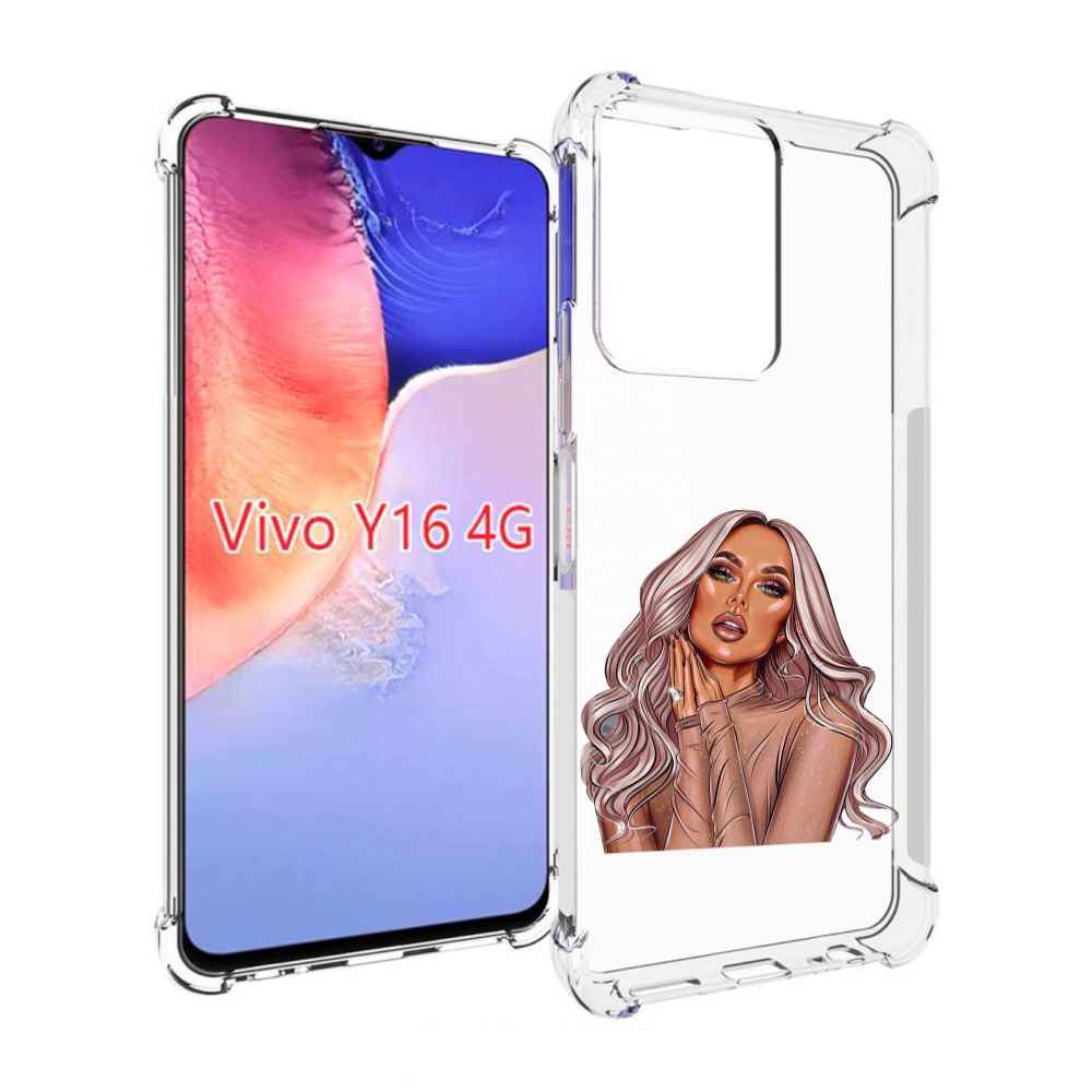 

Чехол MyPads девушка-в-коричневых-оттенках для Vivo Y16 4G/ Vivo Y02S, Прозрачный, Tocco