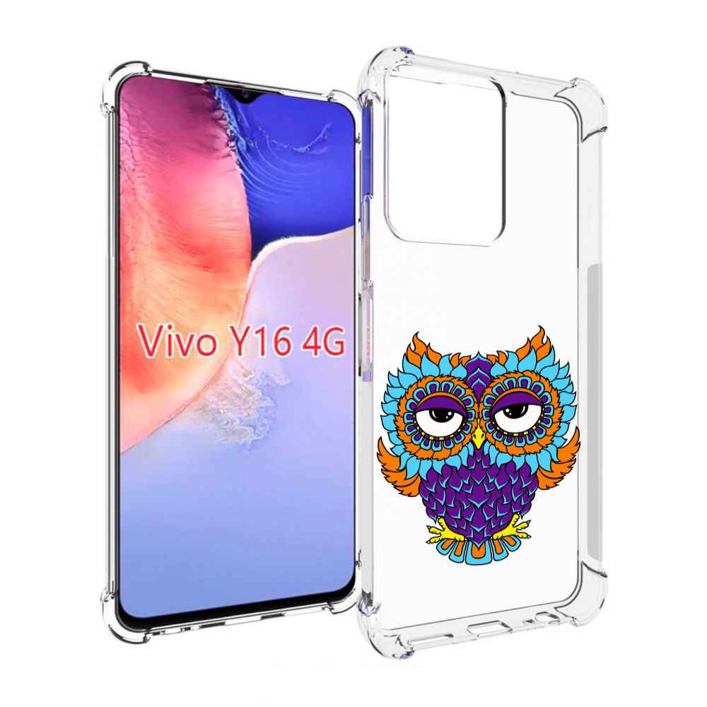 

Чехол MyPads Цветная сова для Vivo Y16 4G/ Vivo Y02S, Прозрачный, Tocco