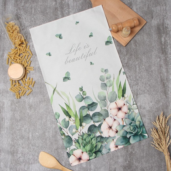 

Полотенце Этель, Eucalyptus, 40х73 см, Зеленый;серый
