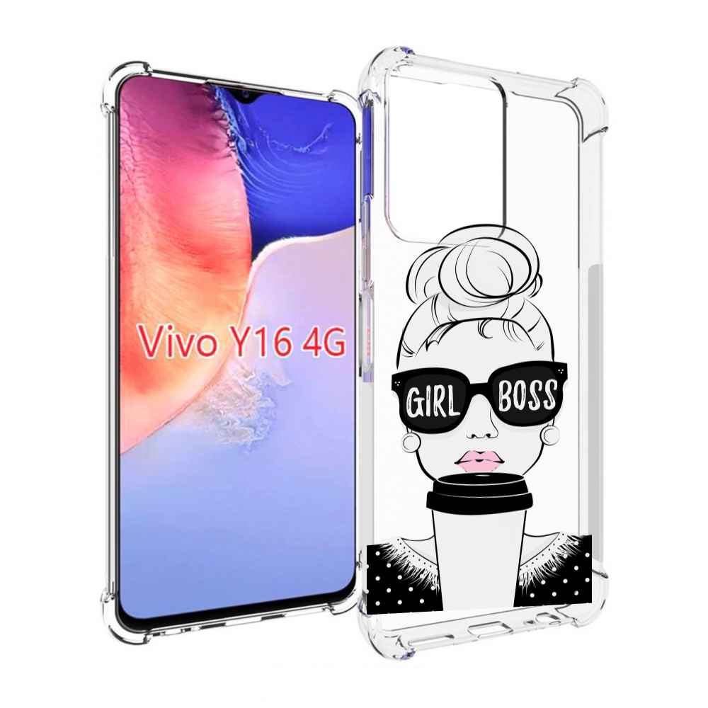 

Чехол MyPads девушка-босс женский для Vivo Y16 4G/ Vivo Y02S, Прозрачный, Tocco