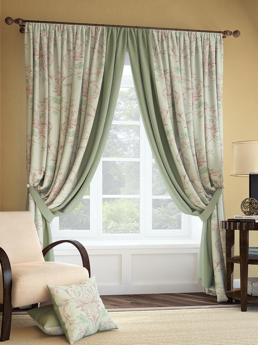 

Комплекты штор AT HOME Инцас (зелен.) высота 280 см, ширина 220 см, Красный/бордо, 980012