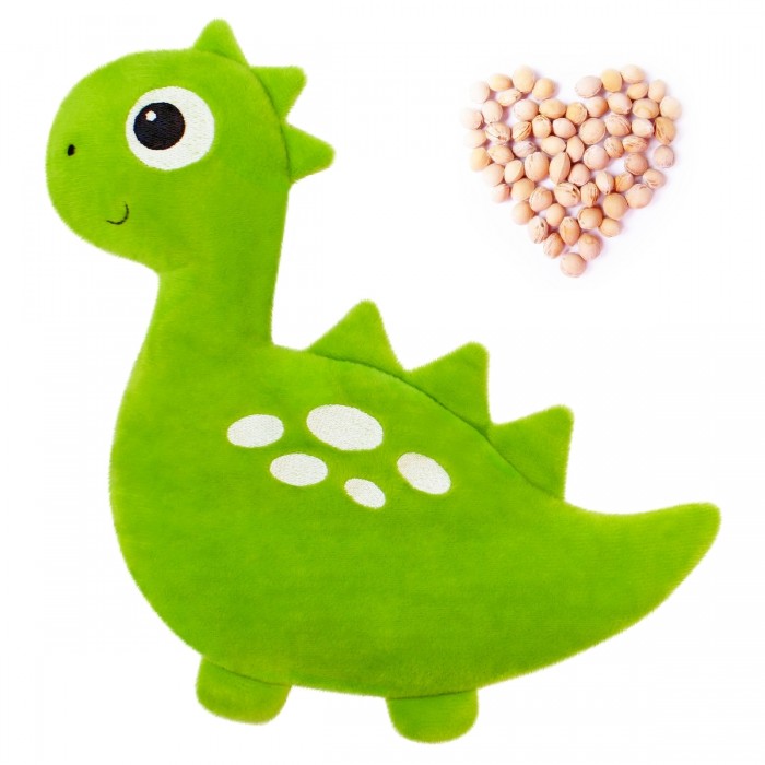 Игрушка грелка с вишневыми косточками Мякиши Динозавр, для новорожденных 0+