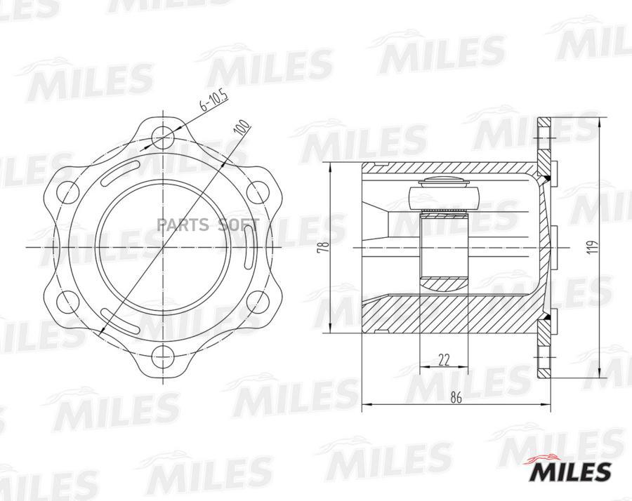 

Шрус Внутренний Audi A3/Skoda Octavia/Vw Passat/Golf/Touran 1.9-3.2 03- (Gkn 305400) Ga100