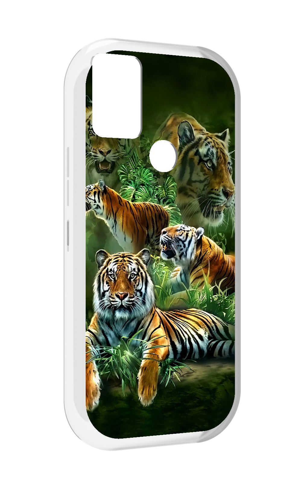 

Чехол MyPads Тигры для UMIDIGI A9, Прозрачный, Tocco