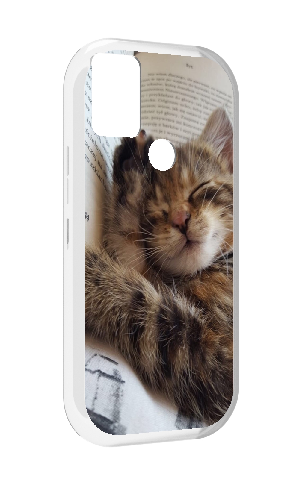 

Чехол MyPads Спящий-котенок для UMIDIGI A9, Прозрачный, Tocco