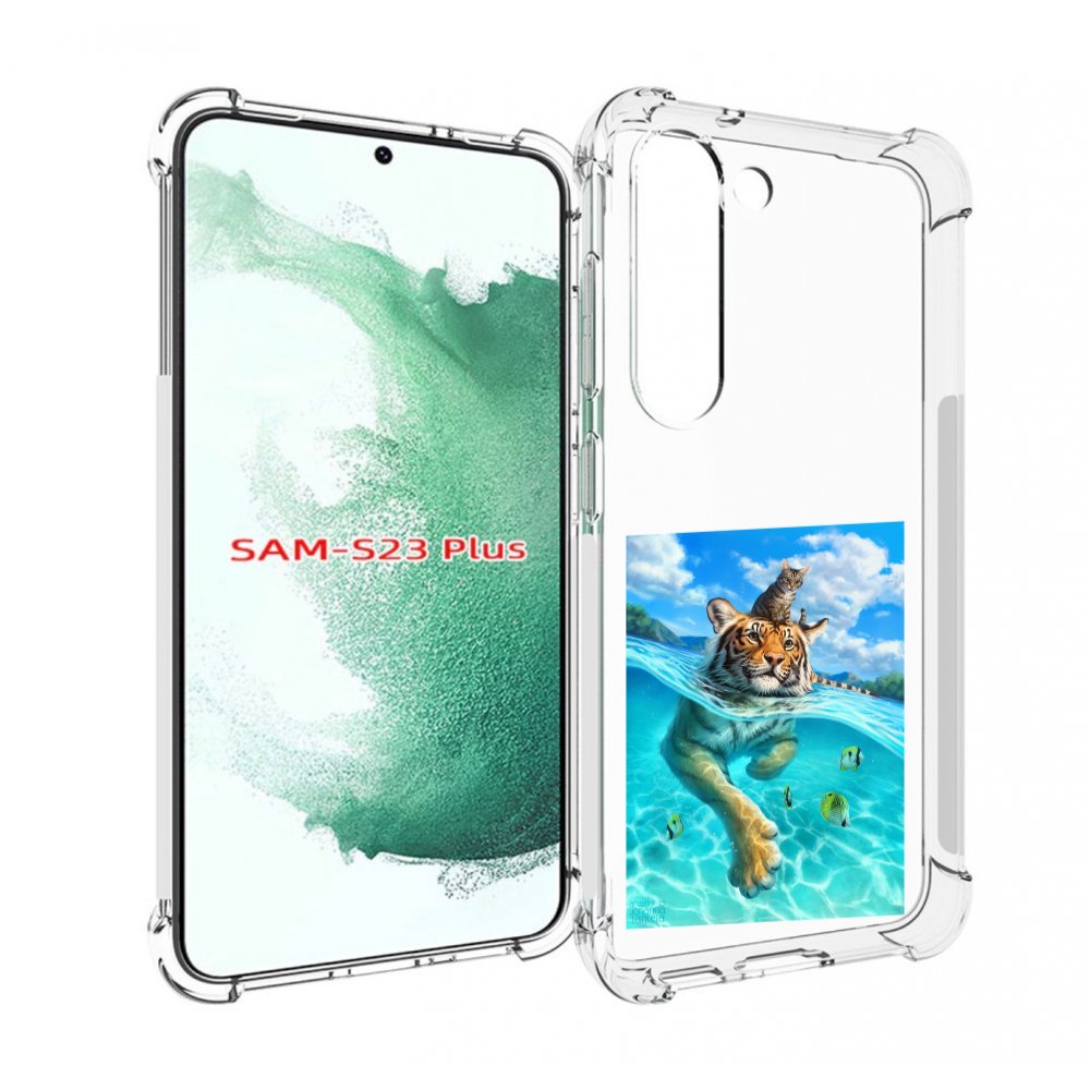 

Чехол MyPads Кот-на-тигре для Samsung Galaxy S23 Plus +, Прозрачный, Tocco