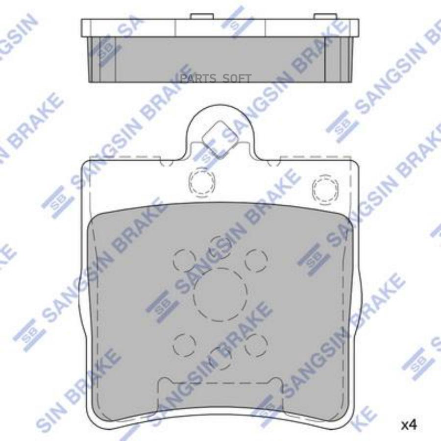 

Колодки Дисковые Задние Mb W202 1.8-2.5td 93-01/W210 2.0-3.0td 96-02 Sangsin brake Sp2208