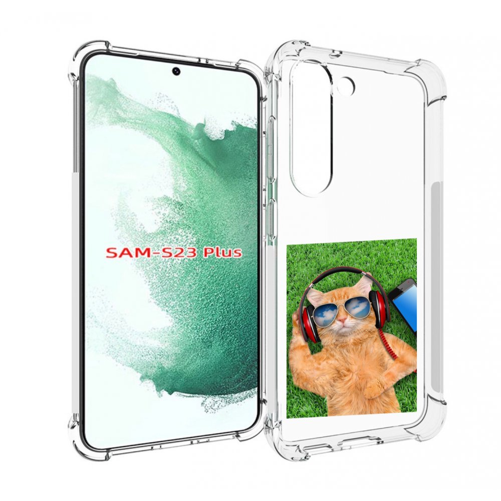 

Чехол MyPads Кот-кайфарик для Samsung Galaxy S23 Plus +, Прозрачный, Tocco
