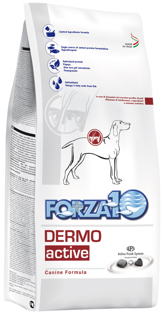 

FORZA10 FORZA10 DOG DERMO ACTIVE для взрослых собак всех пород при заболеваниях кожи (4 кг