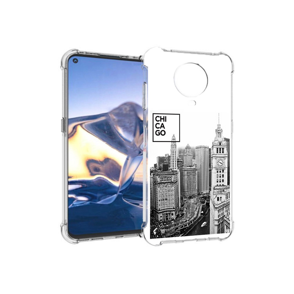 

Чехол MyPads Tocco для Nokia G10 черно белый чикаго (PT171673.98.689), Tocco