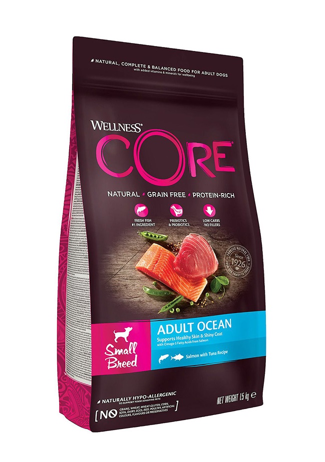 фото Сухой корм для собак core с лососем, 4 шт по 1,5 кг wellness core