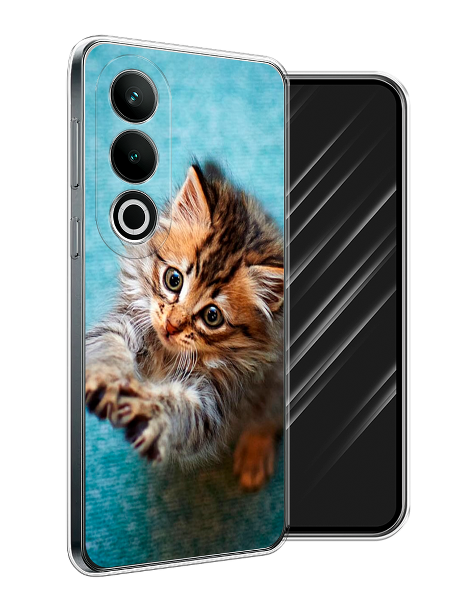 

Чехол Awog на OnePlus Nord CE4 "Котенок просит есть", Бирюзовый;коричневый;белый, 154750-1