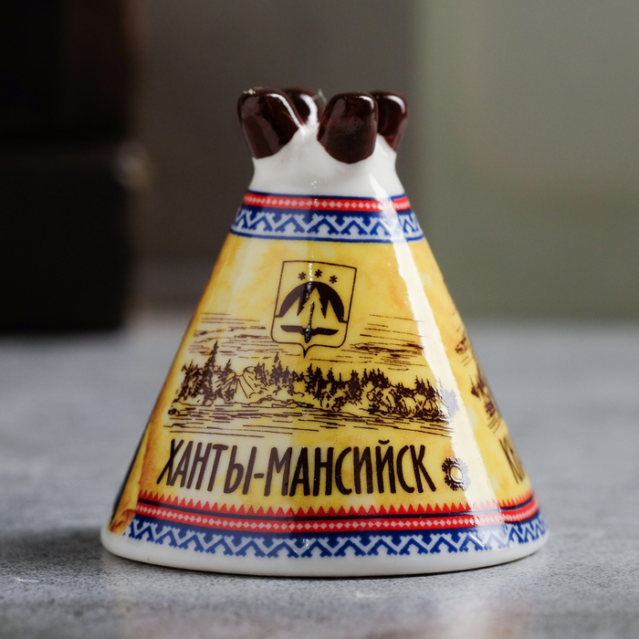 

Колокольчик в форме чума «Ханты-Мансийск. Мамонт», Разноцветный, Ханты-Мансийск