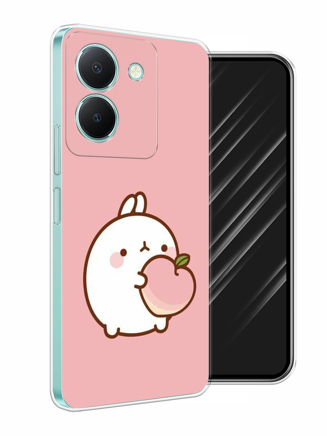 

Чехол Awog на Vivo Y36 "Кролик с персиком", Розовый;бежевый, 268950-1