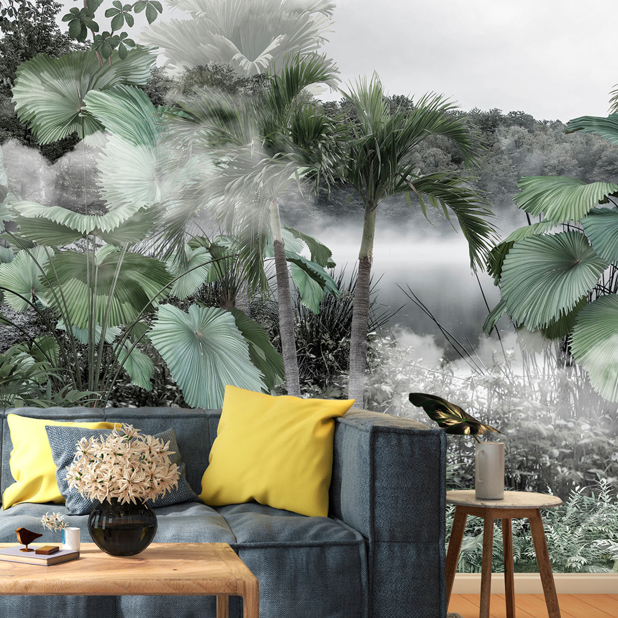 фото Флизелиновые фотообои встык verol "пальмы" 8,1 м2, 2,7х3,0 м моющиеся