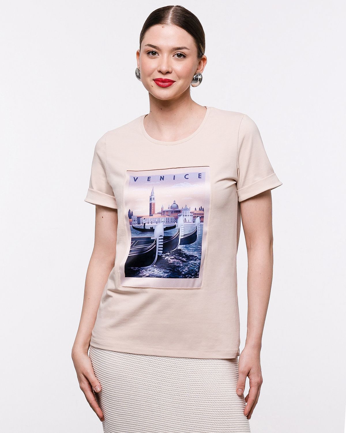 

Футболка женская SAHAR Art lab OFSK бежевая 2XL, Бежевый, OFSK