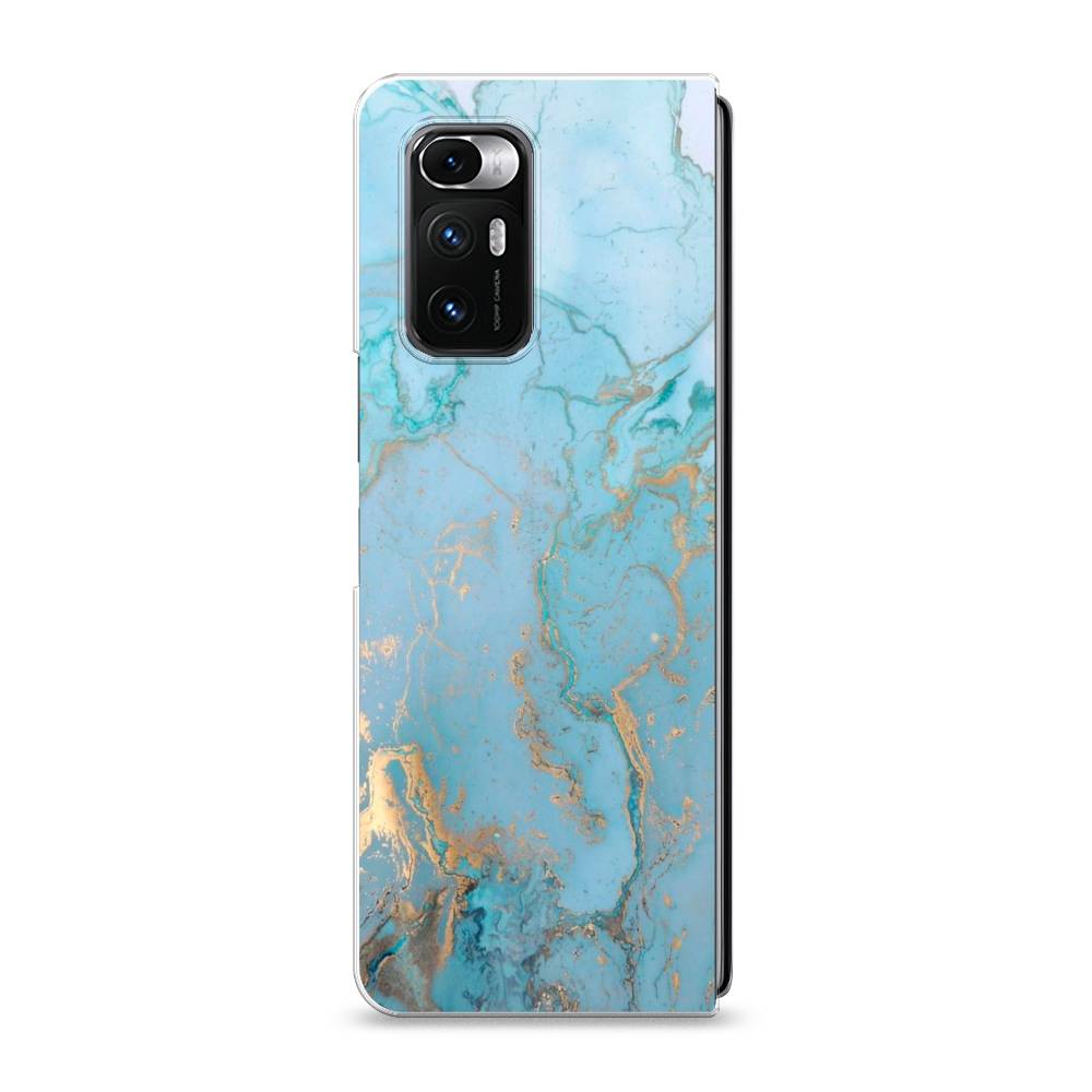 фото Силиконовый чехол "голубой мрамор рисунок" на xiaomi mi mix fold awog