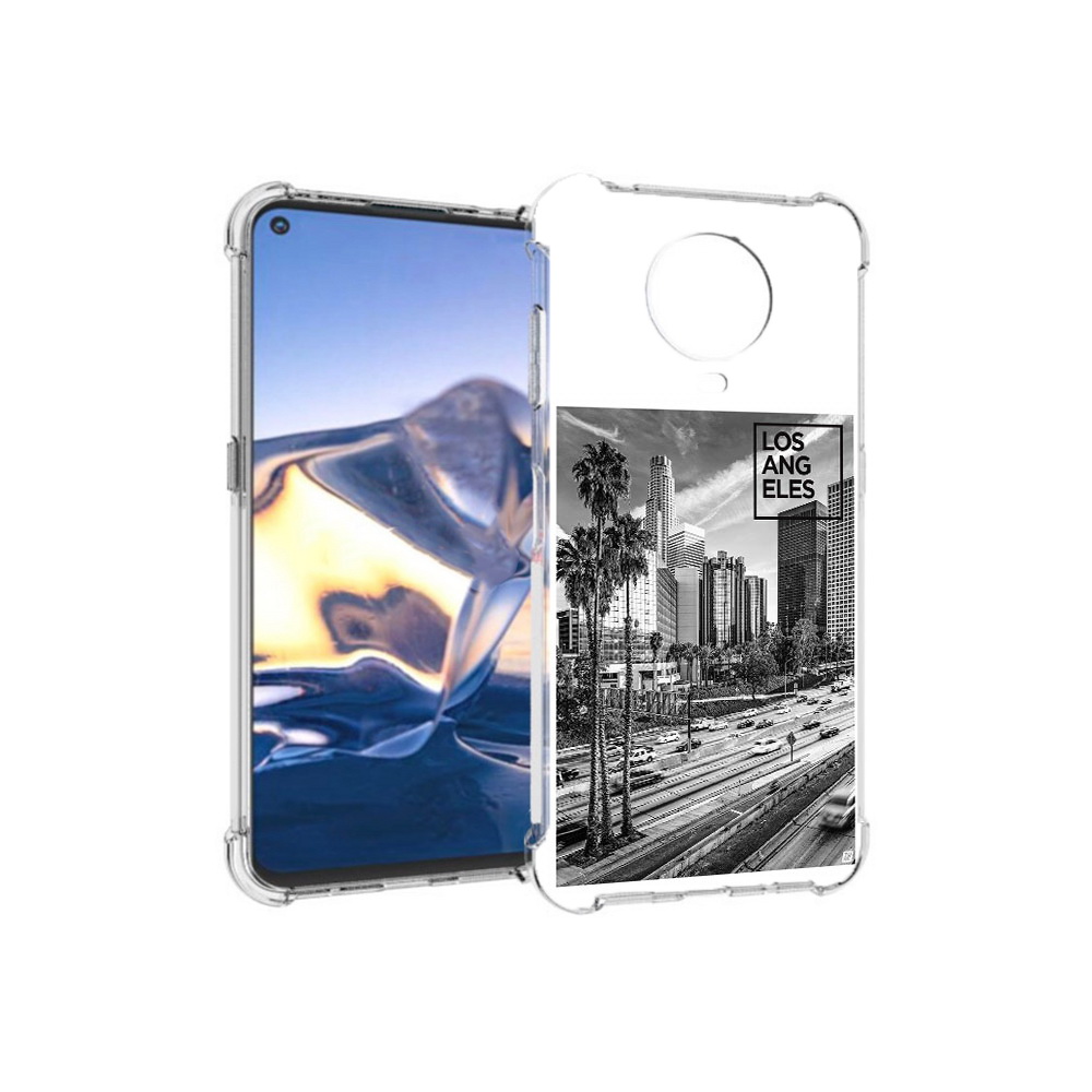 

Чехол MyPads Tocco для Nokia G10 черно белый лос анджелес (PT171673.98.685), Tocco