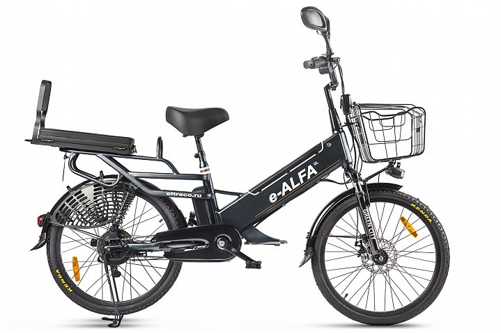 фото Eltreco велосипед электровелосипеды e-alfa gl, год 2021 , цвет черный