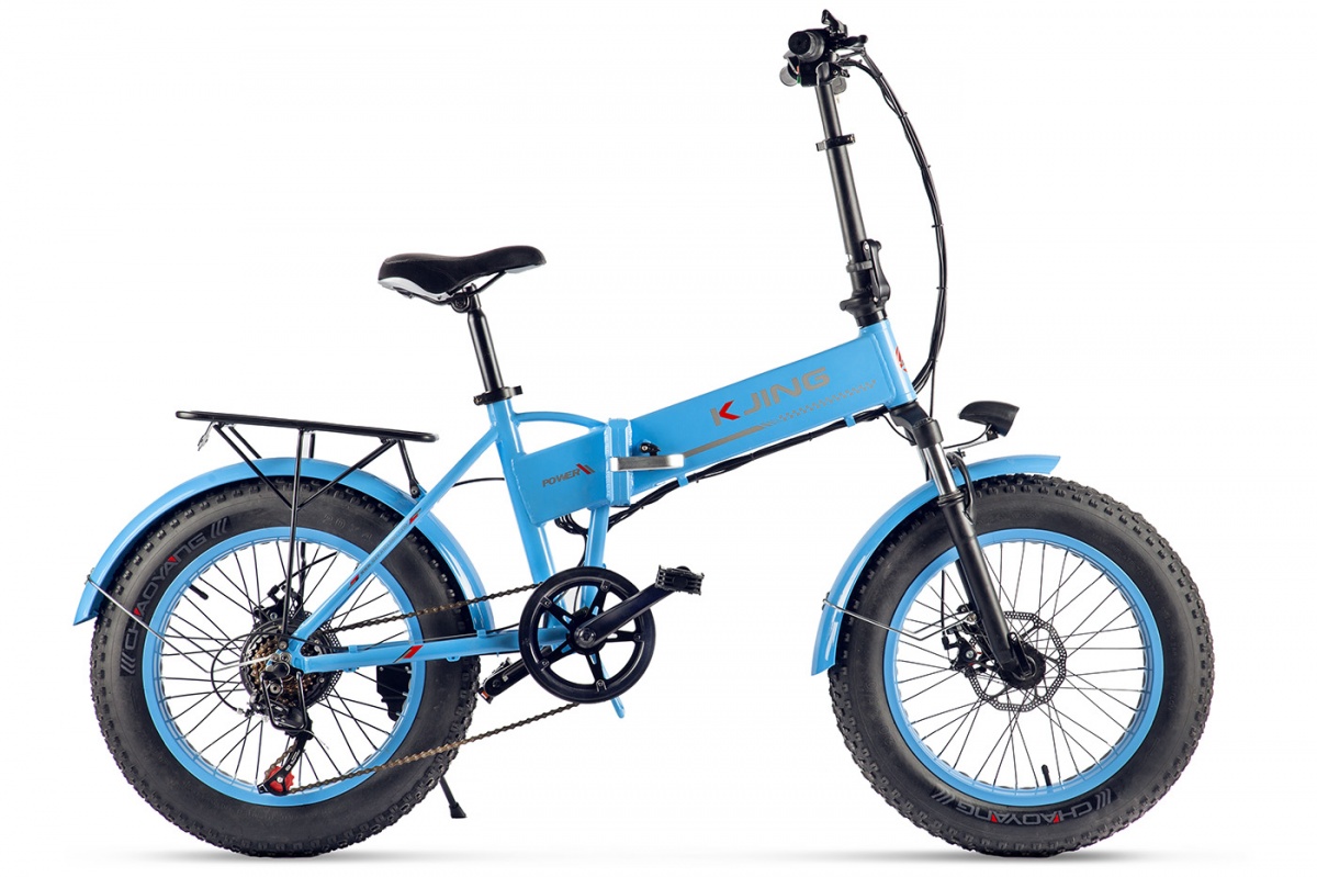 фото Eltreco велосипед электровелосипеды kjing fat, год 2020 , цвет синий