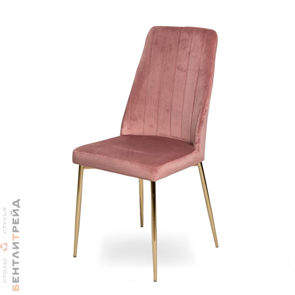 фото Стул b-trade lh-11 antique pink (uf910-08)/gold (бархат)
